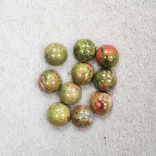8MM ROUND CABOCHON UNAKITE(10PCS/BAG)